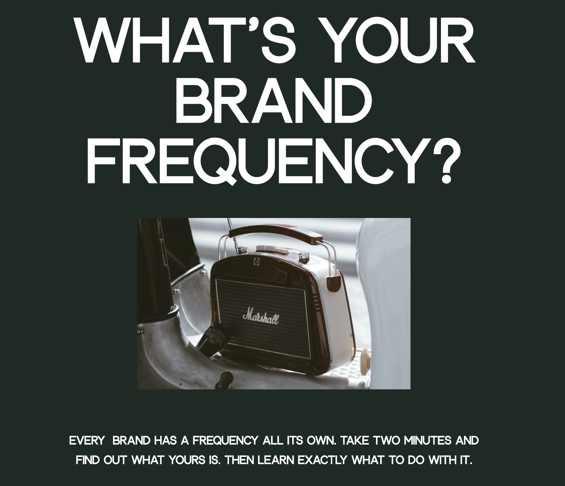 What's Your Brand Frequency graphic from my Interact quiz