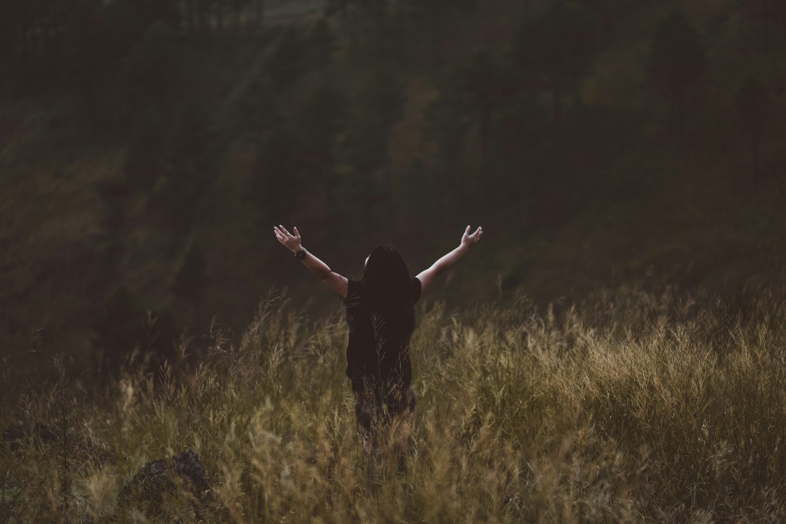 woman worshipping